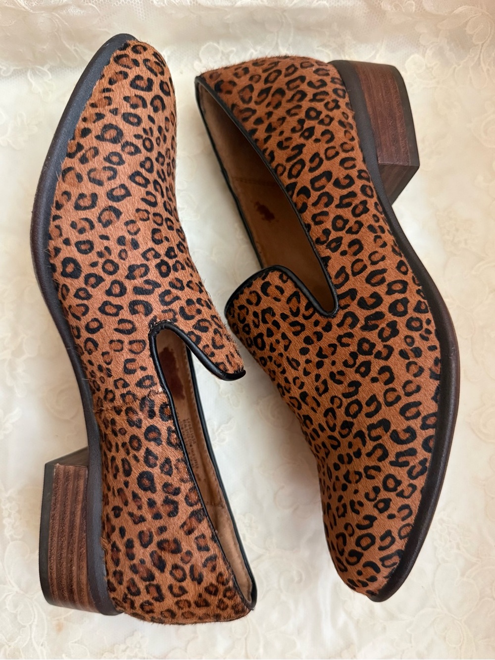 Söfft Leopard Print Slip-On Loafers in Brown and Black 7.5 Quiet Luxury Flats - Picture 1 of 13